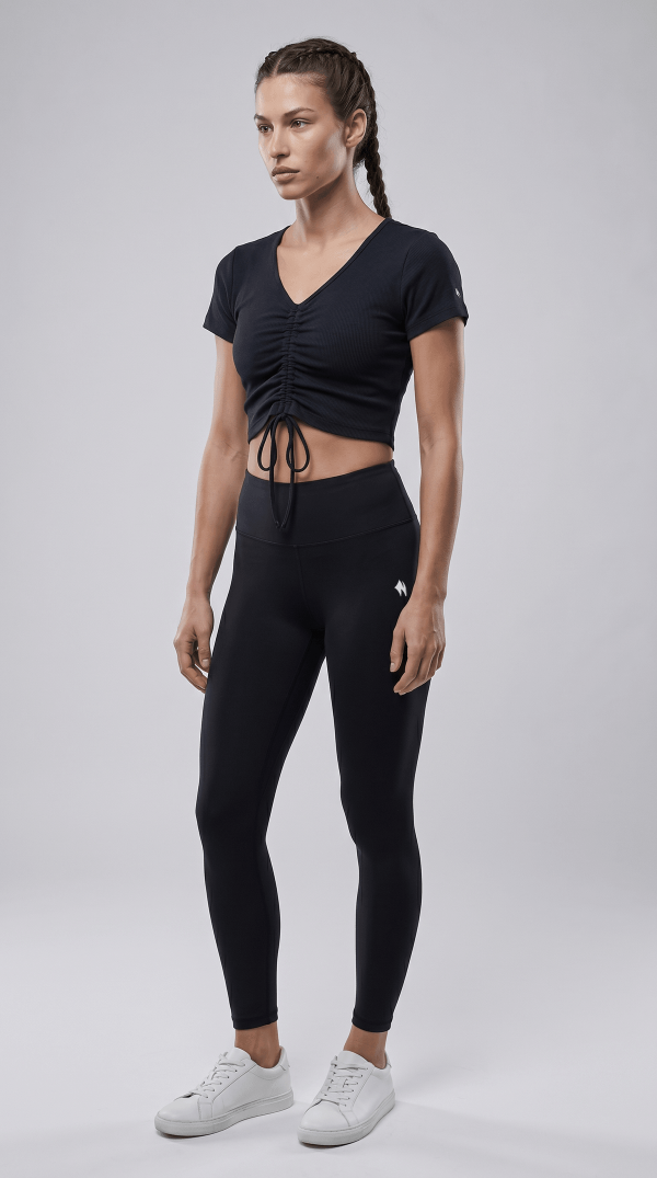 Büzgülü Crop Tişört