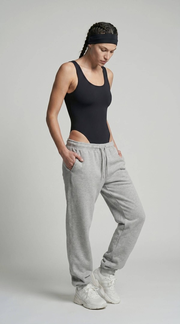 Woneagle Premium Gri Melanj Kadın Jogger Eşofman Altı