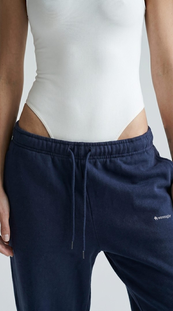 Woneagle Kadın Lacivert Oversize Jogger Eşofman Altı