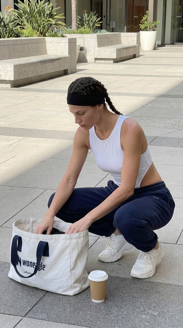 Woneagle Kadın Lacivert Oversize Jogger Eşofman Altı