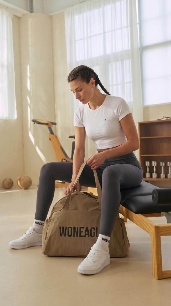 Antrasit Yüksek Bel Toparlayıcı Kadın Spor Tayt | Woneagle