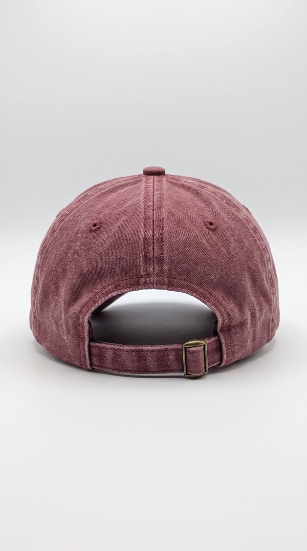 Yıkama Efektli Bordo Beyzbol Şapka (Unisex)
