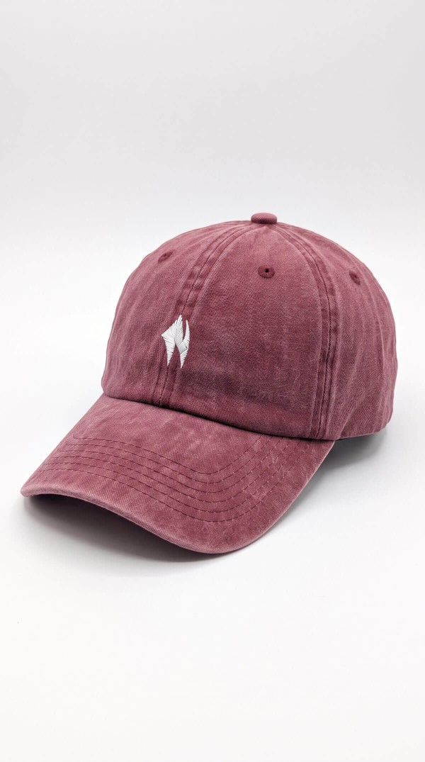 Yıkama Efektli Bordo Beyzbol Şapka (Unisex)