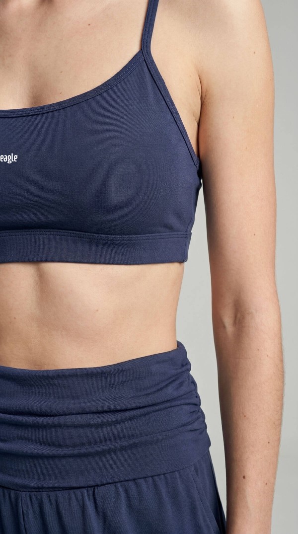 Kadın Lacivert Yüksek Bel Büzgü Detaylı Yoga Pantolon Takım